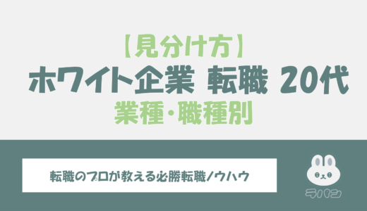 20代のためのホワイト企業への転職ガイド【業界・職種別の特徴と見分け方を解説】