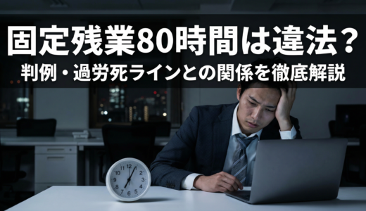 固定残業80時間は違法？判例・過労死ラインとの関係を徹底解説